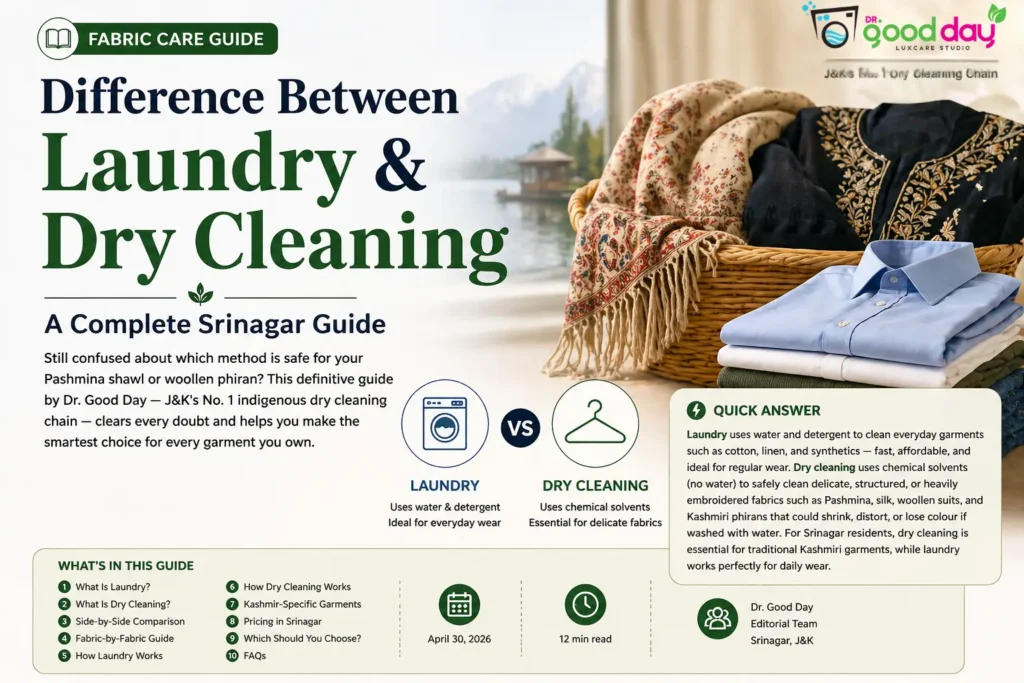 difference between laundry and dry cleaning