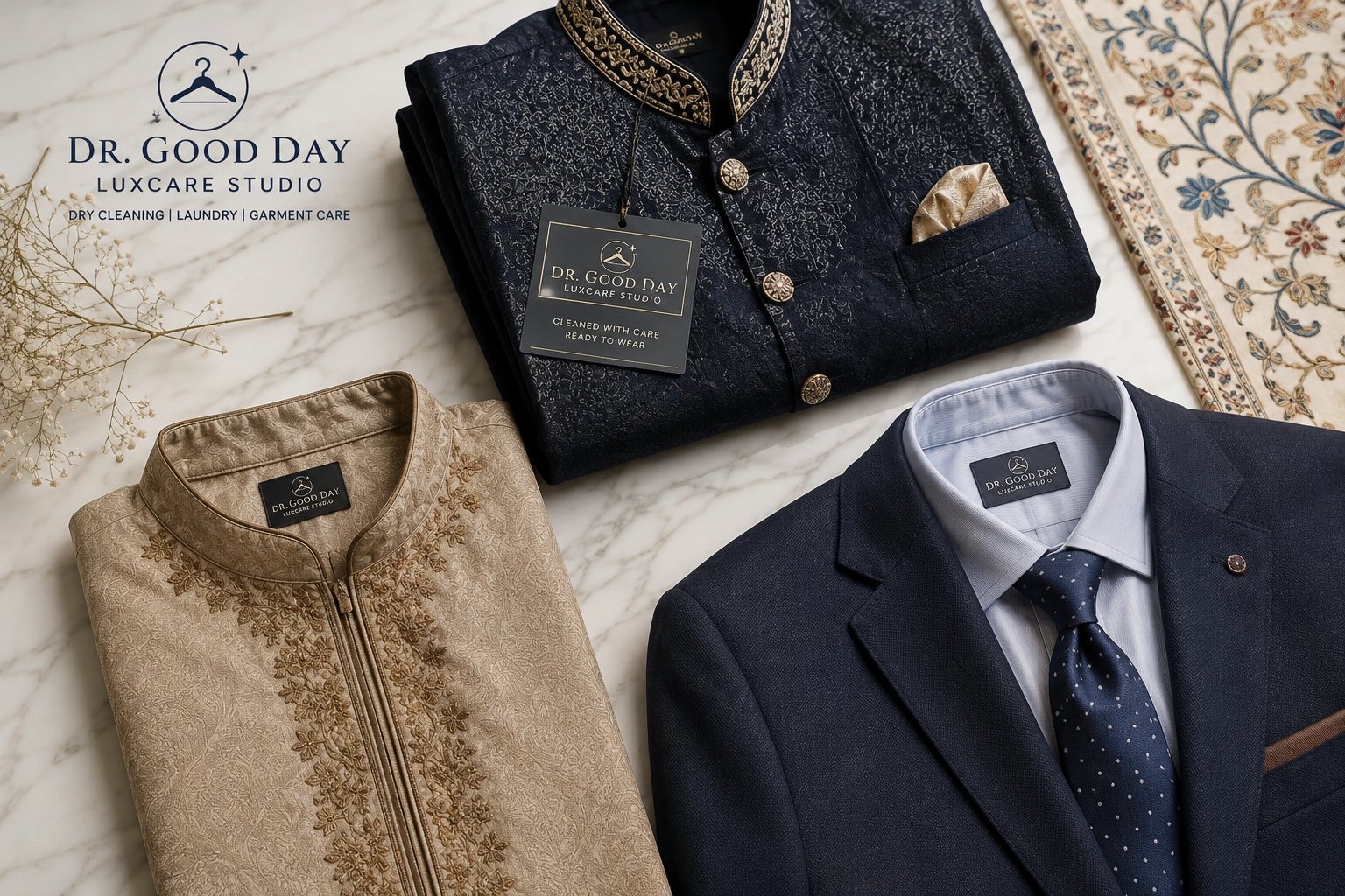 Dr. Good Day Luxcare Studio dry cleaning service in Srinagar — professional garment care for all fabric types